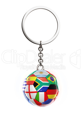 Keychain with a soccer ball world cup 2010