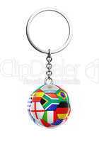 Keychain with a soccer ball world cup 2010