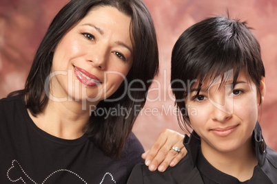 Attractive Multiethnic Mother and Daughter Portrait