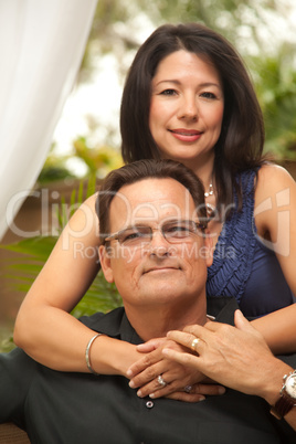 Attractive Hispanic and Caucasian Couple