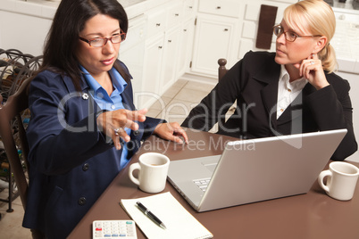 Businesswomen Working on the Laptop