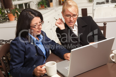 Businesswomen Working on the Laptop