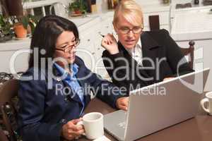 Businesswomen Working on the Laptop