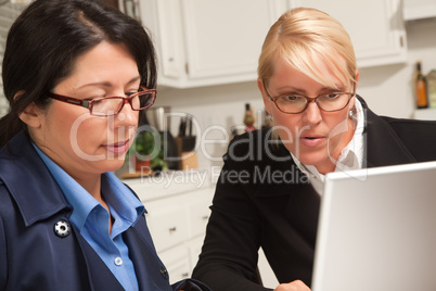 Businesswomen Working on the Laptop