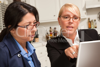 Businesswomen Working on the Laptop