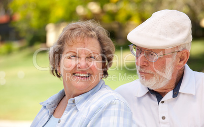 Happy Senior Couple in The Park