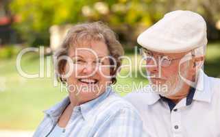 Happy Senior Couple in The Park