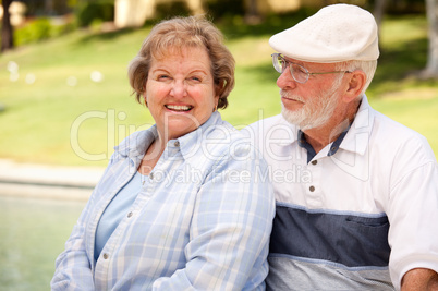 Happy Senior Couple in The Park