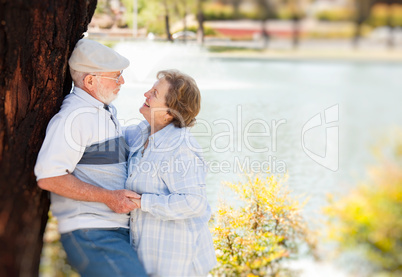 Happy Senior Couple in The Park