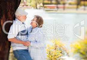 Happy Senior Couple in The Park