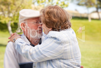 Happy Senior Couple in The Park