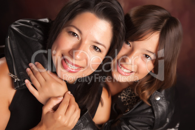 Attractive Hispanic Mother & Daughter