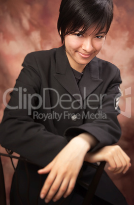 Multiethnic Girl Poses for Portrait