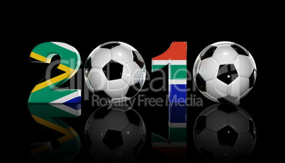 2010 Soccer World Cup South Africa. On Black