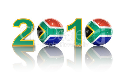 2010 Soccer World Cup South Africa. On White