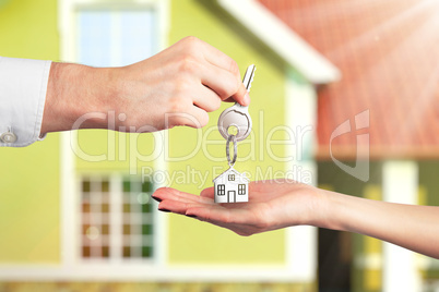Handing Over the Key from a New Home