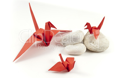 Red Origami Crane