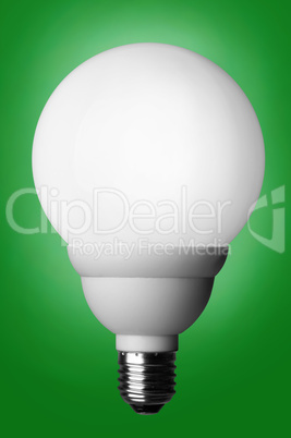 fluorescence lamp of isolated on a green background