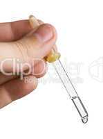 pipette with fluid