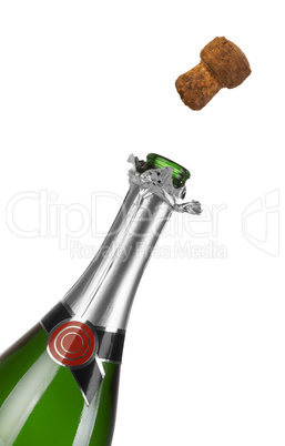 uncorked bottle of champagne