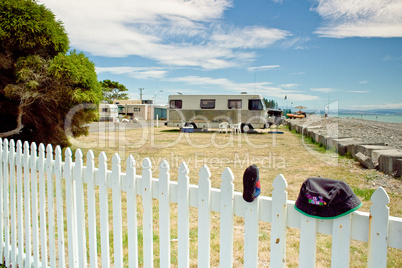 Motor camp near seaside