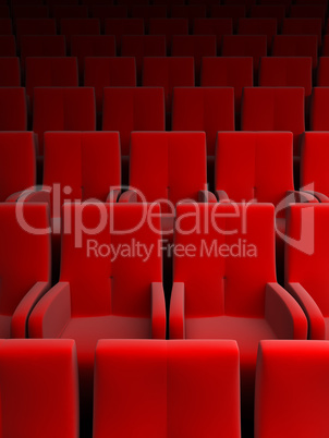 auditorium with red seat
