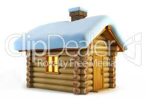isolated loghouse