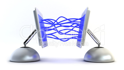 two computer communicate with each other
