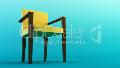 modern chair 3d rendering