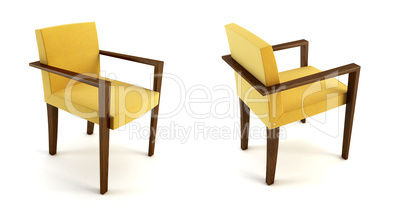 modern chair 3d rendering