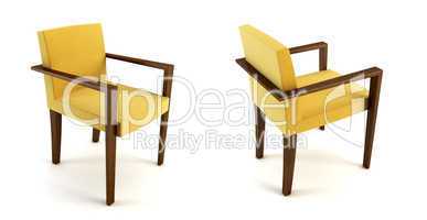 modern chair 3d rendering