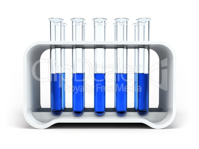 chemical flasks with reagents