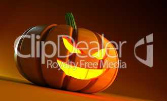 glowing halloween pumpkin