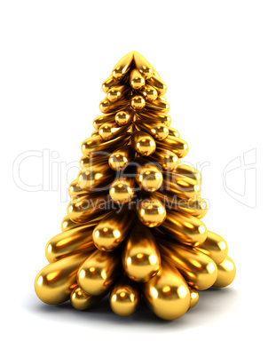 3d symbolic New Year's fir tree