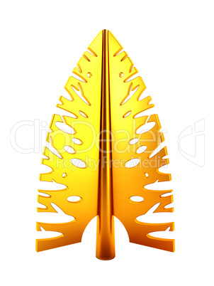 3d symbolic New Year's fir tree