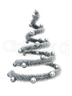 3d symbolic New Year's fir tree