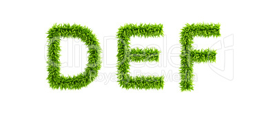 symbolic grassy alphabet