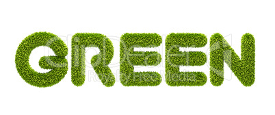 symbolic grassy word "green"