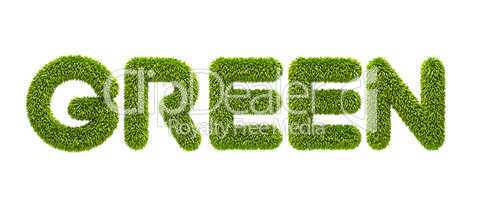 symbolic grassy word "green"