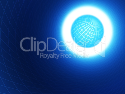 blue cyberspace 3d rendering