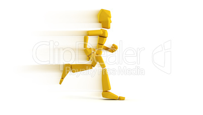 isolated symbolic running man