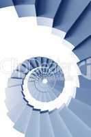 isolated 3d spiral staircase