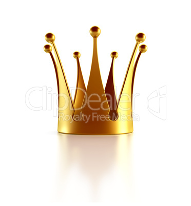 Isolated golden crown