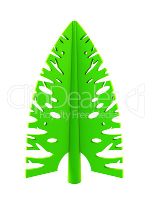 3d symbolic New Year's fir tree