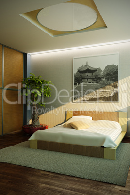 japan style bedroom interior