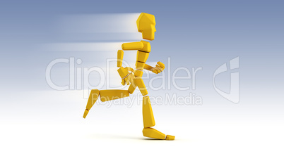 symbolic running man 3d rendering