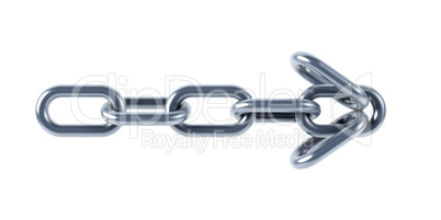 isolated chain links 3d rendering