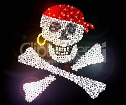 Funkelnde Piratenflagge