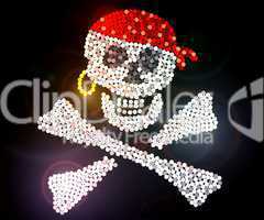 Funkelnde Piratenflagge