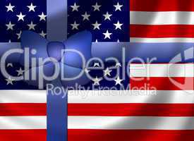 USA Flagge mit Schleife
